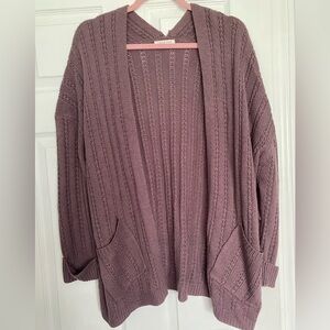 Women’s Purple Knit Cardigan